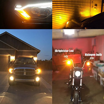 iBrightstar 9-30V Extremely Bright 1156 1141 1003 BA15S LED Bulbs Replacement for Turn Signal Rv Lights, Amber Yellow - color: Amber Yellow, style: 1156