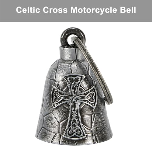 Dream Apparel Motorcycle Bell Guardian Angel Drive Away Gremlin, Biker Bell for Men Women Rider Riding, Good Luck Gift - style: Celtic