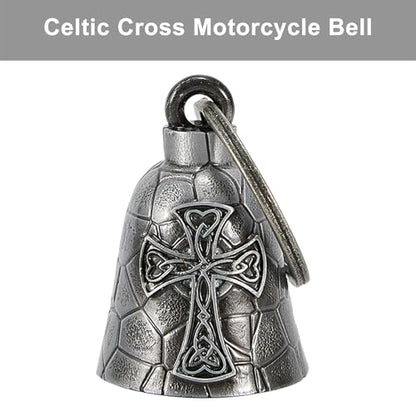 Dream Apparel Motorcycle Bell Guardian Angel Drive Away Gremlin, Biker Bell for Men Women Rider Riding, Good Luck Gift - style: Celtic
