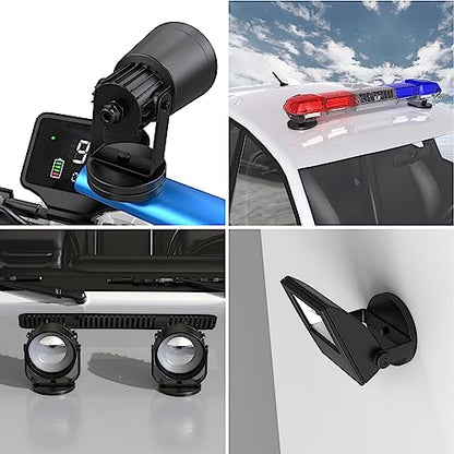 Magnetpro 2 Pieces Strong Rubber Coated Mounting Magnets Anti-Scratch, 65 LBS of Adhesive Power, Magnetic Assembly Base for Light Strips and Additional Mirrors The Outdoor Area - size: 65LB - M6 Female 2P