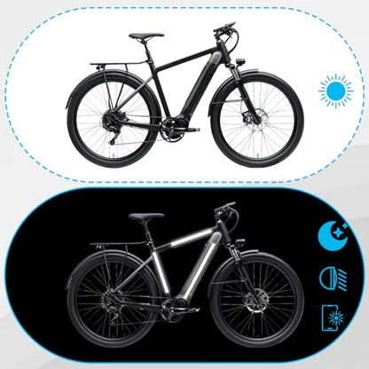 16PCS Black Reflective Tape, Motorcycle Helmet Decals Reflective Stickers for Helmet Motorcycle Helmets Stickers Night Visibility Safety Decal for Motorcycles Scooters Bike Helmets Stroller
