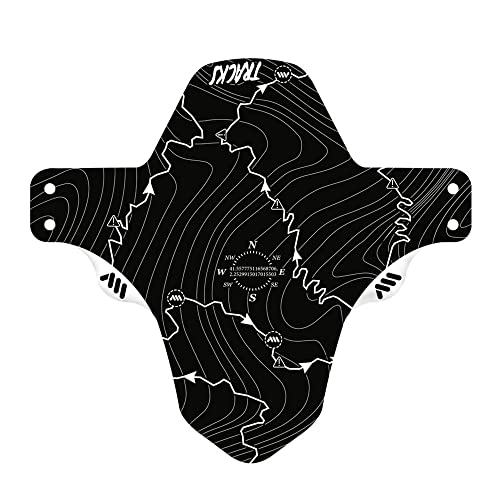 MTB Front Wheel Mud Guard - Lightweight & Durable Protection - Universal Fit - Protect Against Mud, Water Spray and More - color: Tracks White