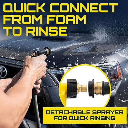 Foam King Car Wash Foam Gun, Foam Cannon for Hose Garden - The King of Suds - Ultimate Scratch Free Cleaning Car Soap Sprayer - Snow Foaming Blaster Fits all Garden Hose - color: Foam Gun (For Garden Hose)