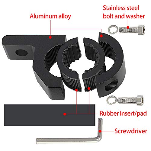 Motorcycle Bull Bar Mounting Bracket 2PCS Horizontal Light Mount Clamp Kit for 0.75" /0.87"/1.1"/1.25" Tubes fit for LED Driving Lights, Spotlights Fits Truck, ATV, & Motorcycle Crash Bars - size: 2pcs Mini