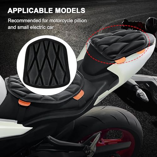 SaferCCTV Motorcycle Seat Cover ATV Padded Seat Protector,Motorcycle Seat Cushion Air Cooling 3D Motorcycle Seat Pad(New Size M) - size: NEW Size M