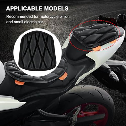 SaferCCTV Motorcycle Seat Cover ATV Padded Seat Protector,Motorcycle Seat Cushion Air Cooling 3D Motorcycle Seat Pad(New Size M) - size: NEW Size M