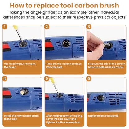 72Pcs Electric Motor Carbon Brushes Set, 24 Different Sizes Replacement Repair Kit for Various Electric Tools and Motors