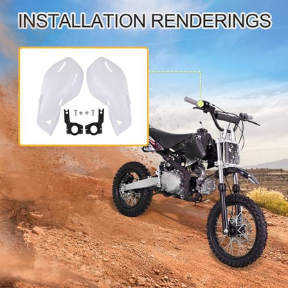 GOOFIT 7/8" Handlebar Hand Brush Guards Protector Handguards Assy Replacement for Motocross Motorcycle Off-road Pit Dirt Bike ATV White - color: White
