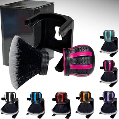 Ultra Soft Detailing Brush, Handle XL Brush - Ultra Soft Bristles, Multi-Color Handles, Removable Brush Heads, with Storage Rack, Covers Large Area Inside or Outside Vehicles(Pink) - color: Pink