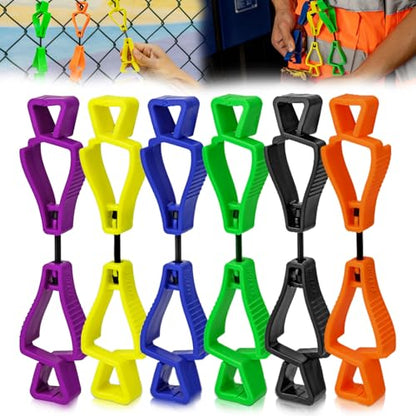 Glove Clips for Work Glove Holders - color: Double Zclip-6 Colors Bd-aj120-6pcs