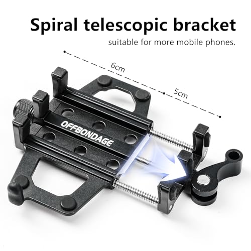 Bike Phone Mount, Heavy Duty Motorcycle Phone Holder, Anti-Shake 360°Rotation Bicycle Handlebar Cradle Compatible with iPhone 17 16 15 Pro Max, Samsung, 4.7"-7" Smartphones, MTB, E-Bike