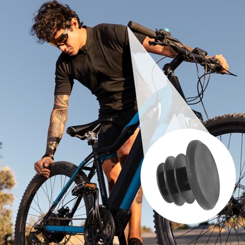 10-Piece Black Plastic Bike Handlebar Plugs - Bar End Caps for Road & Mountain Bikes