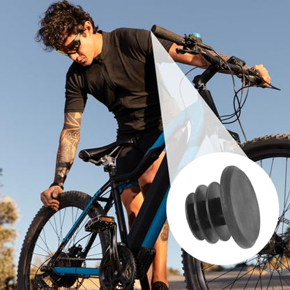 10-Piece Black Plastic Bike Handlebar Plugs - Bar End Caps for Road & Mountain Bikes