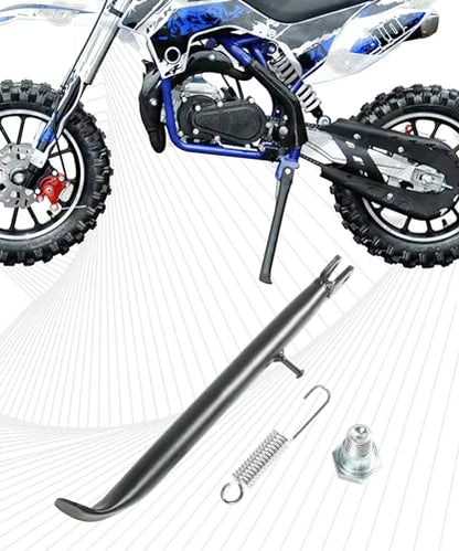 Dirt Bike Stand,Motorcycle Kickstand,Car Accessories Dirt bike Stand,Mini Bike Kickstand with Spring,Motorcycle Side Kickstand for Dirt Pit Bike 70cc 90cc 110cc 125cc 138cc 140cc 150cc 200cc