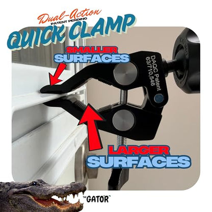 THE GATOR Cell Phone Holder with Both MagSafe and Cradle Options Included! Phone Mount for Golf Cart, ATV Accessory, Quad, Bicycle, Motorcycle, Car, Boat, Scooter, Photography Fits Most smart Phones