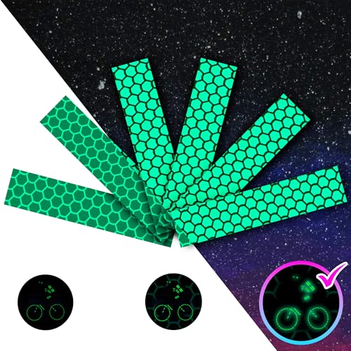 LOOM Reflective Stickers for Helmet | 6pcs Brilliant Green | Similar to 3M Reflective Tape | Bike Reflectors for Night Riding, Mailbox reflectors | Waterproof hi vis Decals for Car, Trailer - color: Brilliant-green