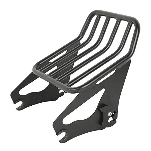 TCT-MOTORPARTS Black Sissy Bar Upright Passenger Backrest w/Pad Docking Hardware Kits Luggage Rack Fit for Harley Touring Models 2009-2013 - color: Black #3(2009-2013)
