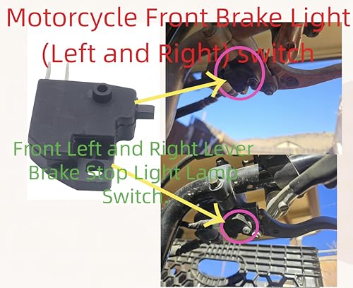 Motorcycle Front Brake Light (Left and Right) switchatv Brake Switch Dirt Bike Brake Light Switch