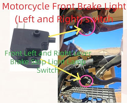 Motorcycle Front Brake Light (Left and Right) switchatv Brake Switch Dirt Bike Brake Light Switch