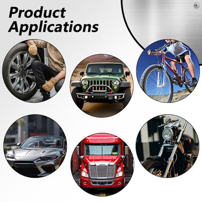 4 PCS Valve Core Removal Tool Keychain, Stainless Steel Tire Valve Stem Tool Portable Valves Core Disassembly and Repair Tools for Bicycle Car Motorcycle Repair Install Accessory