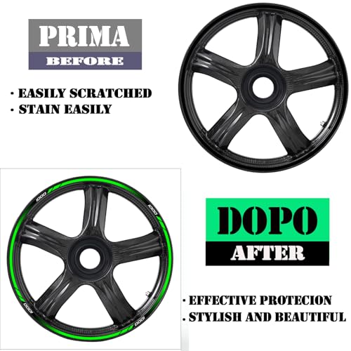 17"Rim Wheel Rim Decal Sticker Compatible with Kawasaki Z1000(Green)