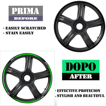 17"Rim Wheel Rim Decal Sticker Compatible with Kawasaki Z1000(Green)