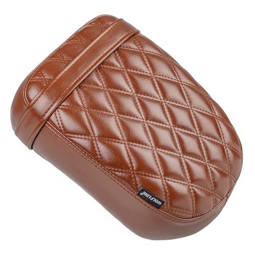 Motorcycle Passenger Comfort Seat Fit for CMX1100 Rebel 1100/DCT/SE 2021-2026, Leather Rear Saddle Back Cushion Pillion Pad, Brown Stitching - color: Rear - Brown-A