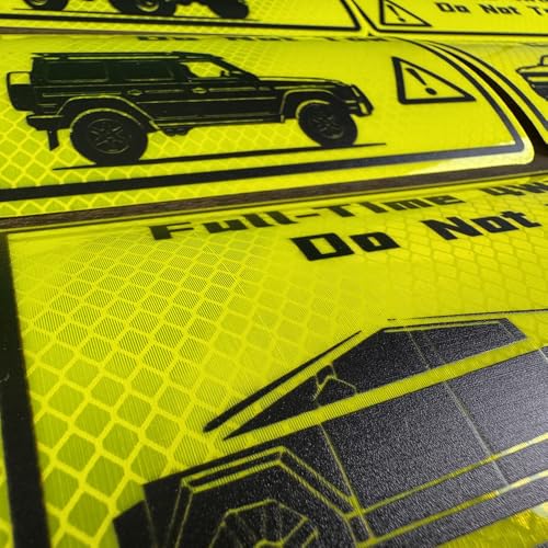 Car Reflective Stickers, High-Intensity Night Safety Reflective Decals, Strong Adhesive, Weatherproof, Paint-Safe for Cars, Trucks, SUVs & Motorcycles (1 Pack of 2pcs) (Style 8)