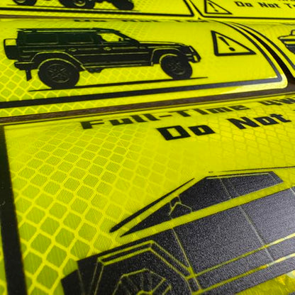 Car Reflective Stickers, High-Intensity Night Safety Reflective Decals, Strong Adhesive, Weatherproof, Paint-Safe for Cars, Trucks, SUVs & Motorcycles (1 Pack of 2pcs) (Style 8)
