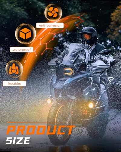 CO LIGHT 4.5 Inch Motorcycle Fog Lights 120W White/Yellow Auxiliary Lights with Hilo Beam Amber DRL LED Pod Lights with Amber Cover and Wiring Harness for Motorcycle ATV UTV Night Riding ADV Touring - color: D040