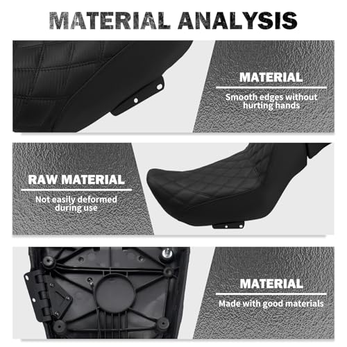 Motorcycle Driver Passenger Seat Two-up Seat Fit For Harley Nightster RH975 Nighster Special RH975S 2022-up (Black Stitching) - color: Black Stitching