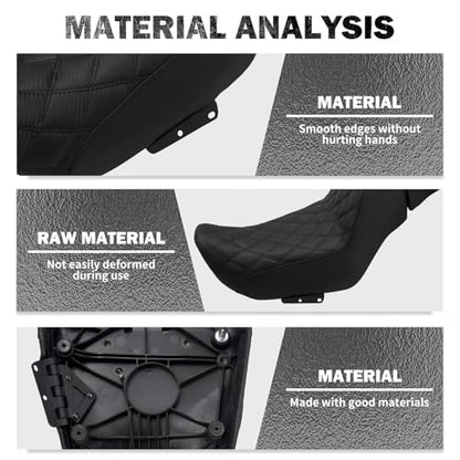 Motorcycle Driver Passenger Seat Two-up Seat Fit For Harley Nightster RH975 Nighster Special RH975S 2022-up (Black Stitching) - color: Black Stitching