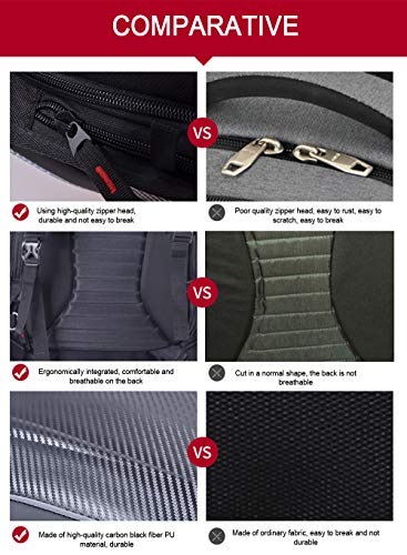 Waterproof Motorcycle Backpack With Reflective Strip Helmet Storage Stealth Holder Carbon Fiber Hard Shell Large Capacity Motocross Racing Riding Turtle Bag Expanded Capacity thickened