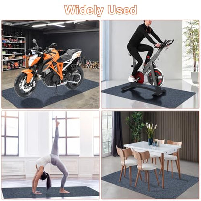 64 X 32 Inch Heavy Duty Oil Spill Mat, 6.5mm Thickened Garage Floor Mat for Under Car, 1/4" Waterproof Rubber Backing Absorbs Oil Quickly, Washable, Reusable, Durable, Non-Slip - size: 2'8" x 5'4" (Square)