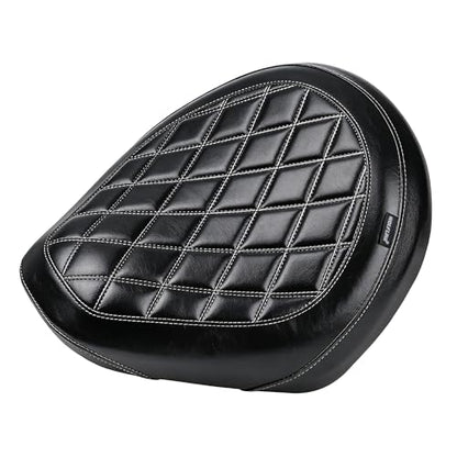 Motorcycle Rider Comfort Seat Fit for CMX1100 Rebel 1100 2021 2022 2023 2024 2025 2026, Leather Front Driver Saddle Solo Cushion Pad, Black w/Gray Stitching - color: Front - Black-B