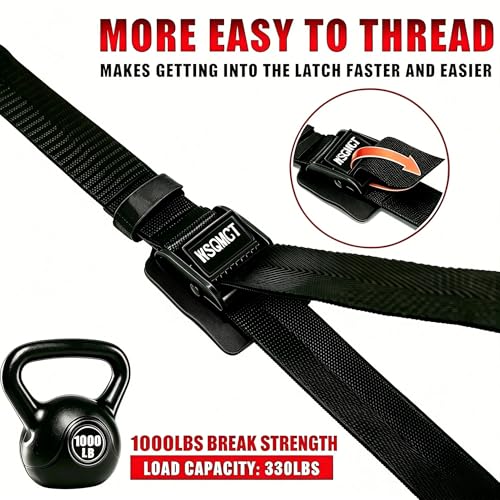 4 Pack Cam Buckle Tie Down Straps Adjustable Lashing Straps with Buckles, 1000LBS Break Strength for Bike Rack, Kayaks, Motorcycles, Truck, Cargo, Luggage, 1" x 4' - size: 1''×4'