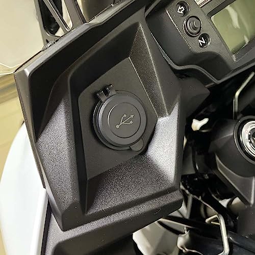 Motorcycle Dual USB Charger with Relay Battery Charger Compatible with Versys650 Versys1000 Ninja400 Ninja650 Versys 650 1000 X300 X650 Ninja 400 650