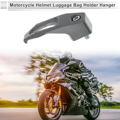 Universal Motorcycle Hanging Hook Square Motorcycle Helmet Luggage Bag Holder Hanger for Scooter Bicycles Titanium Tone 78mm Length