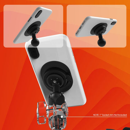 sincetop Universal 1” Ball Motorcycle Phone Mount,Quick Release Motor Bike Smartphone Holder 【Series C - 2nd Gen】 Double Socket Arm not Included - size: 【Gen2】Mount