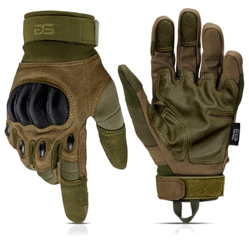 Glove Station Gloves for Men – Touchscreen Utility Gear with Hard Knuckle Protection Used in Motorcycle, Airsoft, & Outdoor Work Green - Hard Knuckle X-Large - color: Green - Hard Knuckle, size: X-Large
