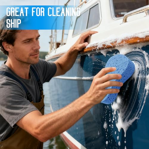 7-Pack Large Natural Cellulose Sponges 7.68" x3.74 x1.38-Super Absorbent and Biodegradable, Extra Thick Foam Kit for All-Purpose Cleaning, Ideal Washing Sponges for Kitchen Bathroom Household, Mixed - color: Mixed