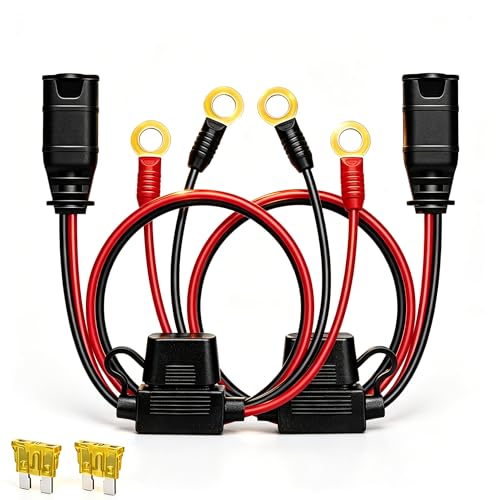 2-Pack M6 Eyelet Terminal Charger Cable compatible with GC002 X-Connect NOCO GENIUS1 GENIUS2 Smart Battery Trickle Charger