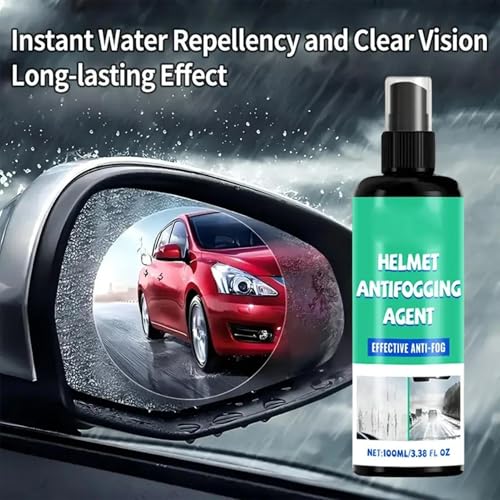 Anti Fog Spray for Helmet, Removal Formula, 100ml, Lens Cleaner Streak-Free Coating, Portable Helmet Cleaner, Outdoor Safety, for Goggles Football Sports