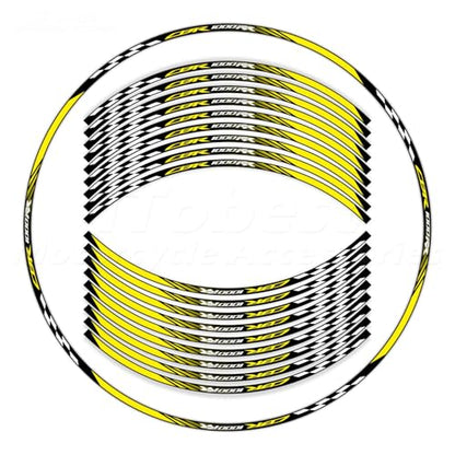 CBR 17 inch Wheel Rim Stickers Decals Tape Compatible with CBR1000RR 2004-2025 Motorcycle Reflective Rim Tapes Sticker Stripe(Yellow) - color: Yellow