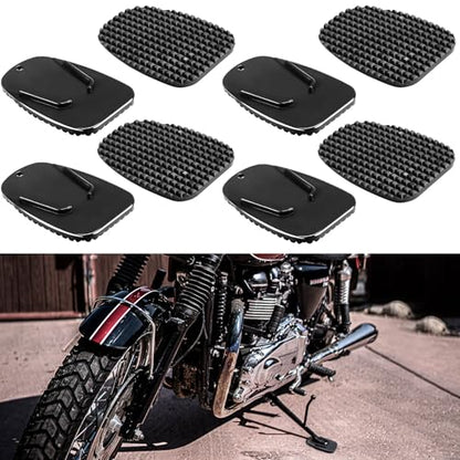 8 Pieces Motorcycle Kickstand Pad Motorcycle Stand Plate Motor Anti Slip Plate Parking Accessory for Outdoor Grass Sand Slippery Ground Hot Pavement Parking Day