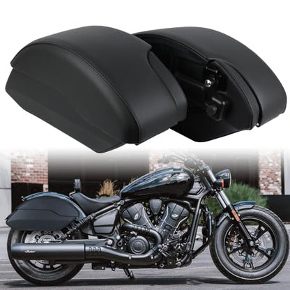 Motorcycle Saddlebag Side Pocket luggage Fits for Indian Scout Sixty ABS 2015-2023 Model Black - color: Black