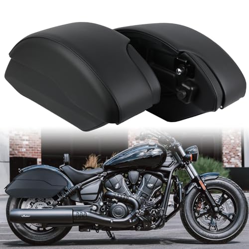 Motorcycle Saddlebag Side Pocket luggage Fits for Indian Scout Sixty ABS 2015-2023 Model Black - color: Black