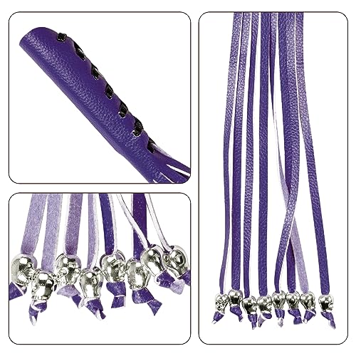 Motorcycle Lever Cover PU Leather Fringed Brake Clutch Covers Universal Grip Tassels Motorcycle Handlebar Covers with Skull Beads - color: Purple