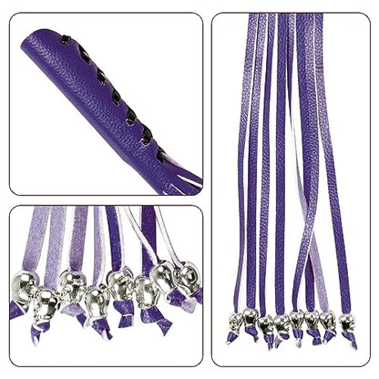 Motorcycle Lever Cover PU Leather Fringed Brake Clutch Covers Universal Grip Tassels Motorcycle Handlebar Covers with Skull Beads - color: Purple