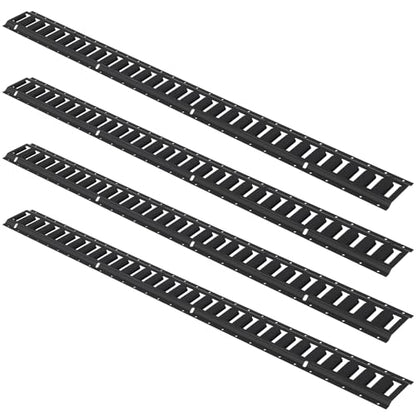 VEVOR E-Track Tie-Down Rail Kit, 5' E Tracks Set, 16Pcs Includes 4 Steel Rails & 2 Single Slots & 6 O-Rings & 4 Tie-Offs w/D-Ring & 2 Ratchet Straps, Cargo Motorcycles Bikes Securing Accessories